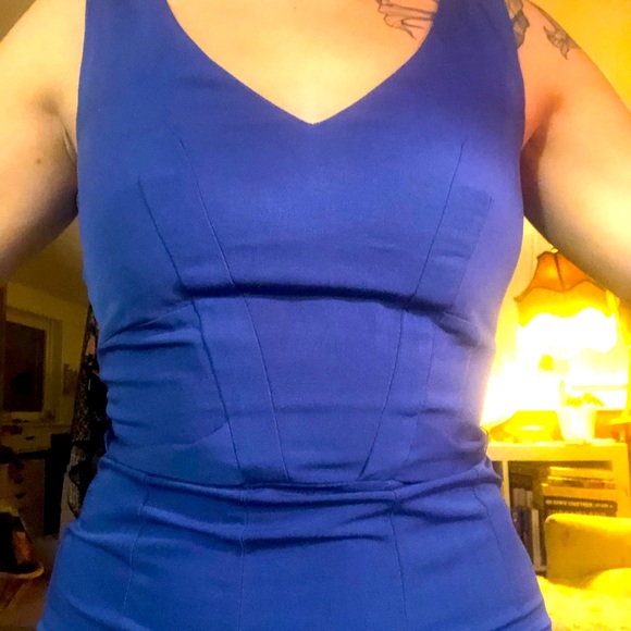 Navy/Royal blue H&M fitted dress - Picture 8 of 16